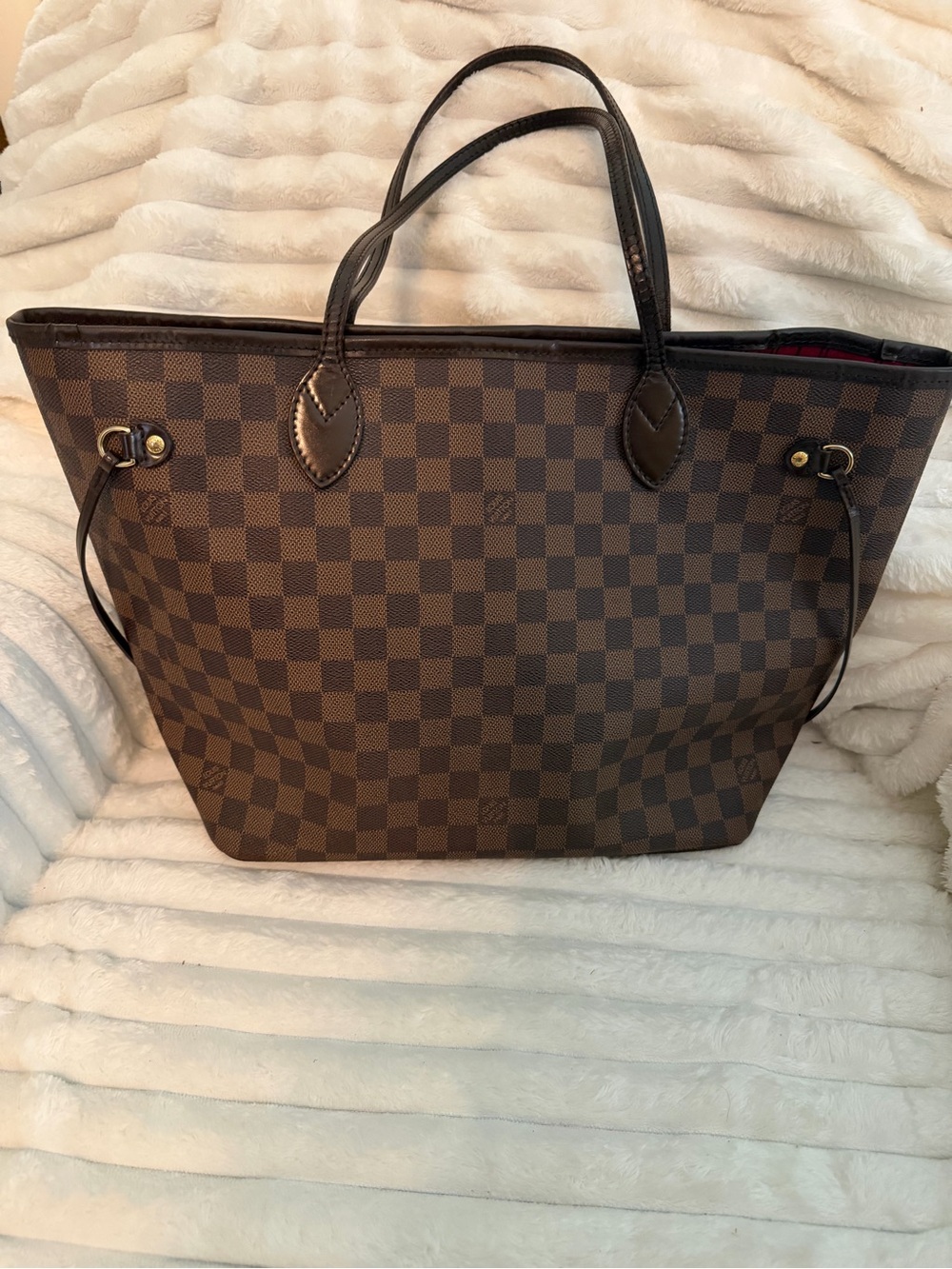 2009 Louis Vuitton Damier Ebene Neverfull tote